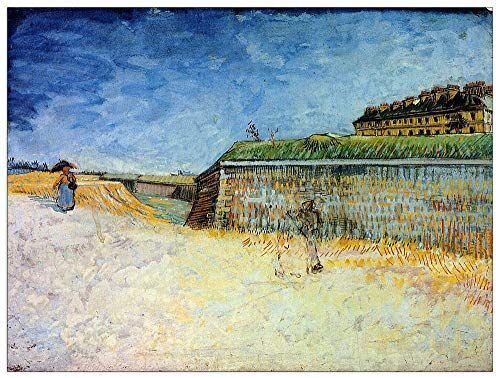 ArtPlaza Van Gogh Vincent The Ramparts of Paris II Decorative Panel, Wood MDF, Multicolour, 120x90 Cm