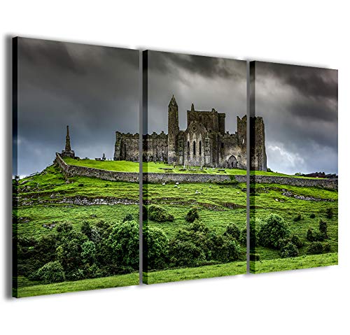 Stampe su Tela , Landscape Irlanda 14 Quadri Moderni in 3 pannelli già intelaiati, canvas, pronto per essere appeso, 120x90cm