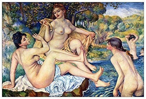 ArtPlaza Renoir Pierre-Auguste The Large Bathers  Decorative Panel, Wood MDF, Multicolour, 90x60 Cm