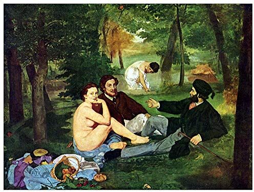 ArtPlaza Manet Édouard Luncheon on The Grass 1863 Decorative Panel, Wood MDF, Multicolour, 80x60 Cm