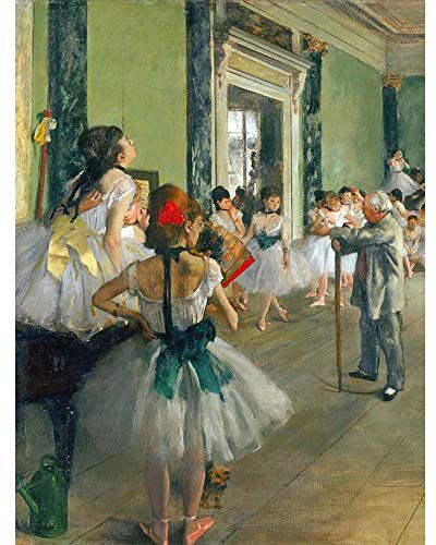 Wee Blue Coo Edgar Degas Ballet Class Old Master Painting Art Print Poster Wall Decor 12X16 Inch