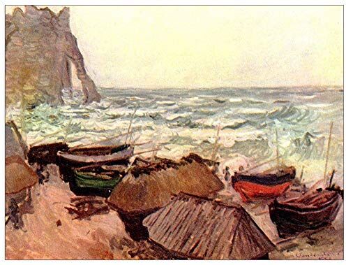 ArtPlaza Monet Claude Durchbrochener rock at Etretat Decorative Panel, Wood MDF, Multicolour, 120x90 Cm