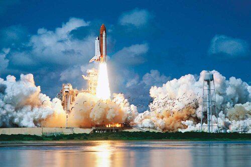 Empire 535 979 Formazione Istruzione Spaceship Space Shuttle Launch manifesti educativo Poster Maxi Poster Versione in Lingua Inglese Dimensioni 91.5 x 61 cm