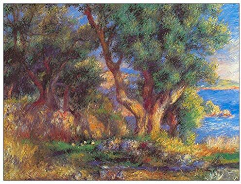 ArtPlaza Renoir Pierre-Auguste Landscape in Menton Decorative Panel, Wood MDF, Multicolour, 80x60 Cm