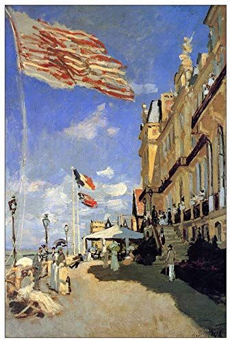 ArtPlaza Monet Claude Hotel de Roches Noires a Trouville Decorative Panel, Wood MDF, Multicolour, 90x135 Cm