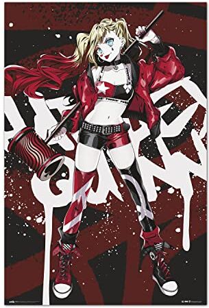 Grupo Erik : Poster DC Comics Harley Quinn Anime   Poster da parete DC Comics, Harley Quinn versione Anime 61x91,5cm, carta lucida   Poster da muro, incorniciabile   Poster Comics, Poster Joker