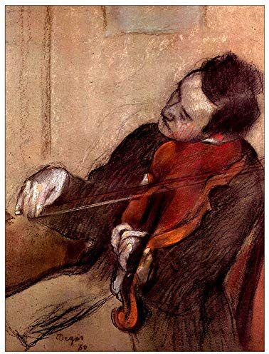 ArtPlaza Degas Edgar The violinist 1 Decorative Panel, Wood MDF, Multicolour, 60x80 Cm