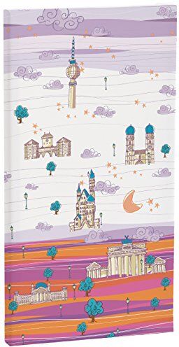 Eiffel Textile Germany – Tela, 27 x 52 cm, colore: malva/Arancione