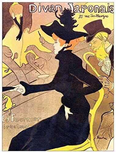 ArtPlaza Toulouse-Lautrec Diva Japonais Decorative Panel, Wood MDF, Multicolour, 90x120 Cm