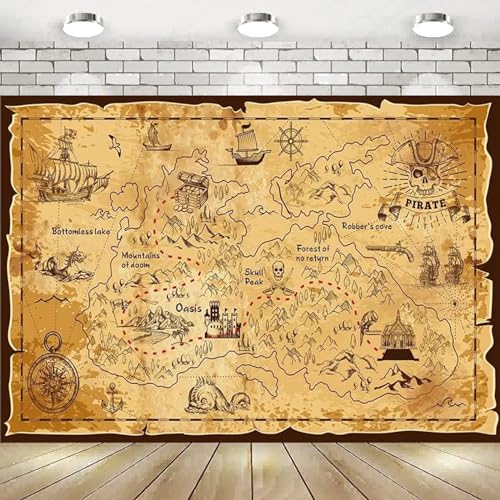 Backdrop Professional Store Mappa del tesoro Fotografia Sfondo Isola Mappa del Tesoro Nautica Decorazione Della Parete Decorazione Da Appendere Stampa Decorazioni Murali Sfondo Sfondo Festa Sfondo Poster