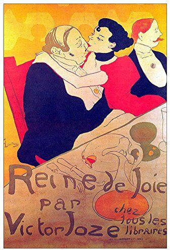 ArtPlaza Toulouse-Lautrec Rene De Joie Pannello Decorativo, Legno, Multicolore, 60x90 cm