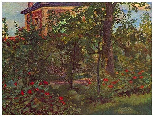 ArtPlaza Manet Édouard A corner in the garden of Bellevue Decorative Panel, Wood MDF, Multicolour, 120x90 Cm