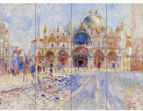 Artery8 Pierre Auguste Renoir The Piazza San Marco Venice XL Giant Panel Poster (8 Sections) Venezia Manifesto