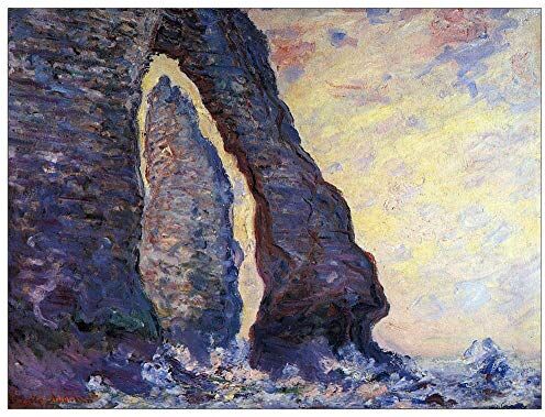 ArtPlaza Monet Claude La Porte d'Aval and the needle at Étretat Decorative Panel, Wood MDF, Multicolour, 80x60 Cm