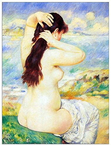 ArtPlaza Renoir Pierre-Auguste A Bather Decorative Panel, Wood MDF, Multicolour, 90x120 Cm