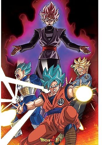 GB eye Maxi poster con motivo Dragon Ball Goku, 61 x 91,5 cm, colore: Nero