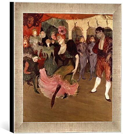 kunst für alle 'IMMAGINE incorniciata di Henri De Toulouse – Lautrec "Marc elle prestatore Dancing The Bolero in' chilp Eric ', 1895, stampata, 30 x 30 cm, Argento Raya nel quadro immagini fatti a mano di alta qualità