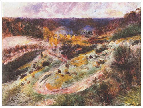 ArtPlaza Renoir Pierre-Auguste Landscape in Wargemont Decorative Panel, Wood MDF, Multicolour, 80x60 Cm