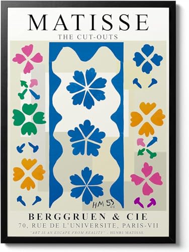 LXURY Henri Matisse Poster Carte tagliate Tela Arte da parete Stampe minimaliste Henri Matisse Pittura Matisse Immagini per l'arredamento della casa 50x70cmx1 Nessuna cornice