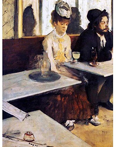 Wee Blue Coo Edgar Degas The Absinthe Drinker 1876 Old Master Painting Art Print Poster Wall Decor 12X16 Inch Bere Vecchio maestro Pittura Manifesto Parete