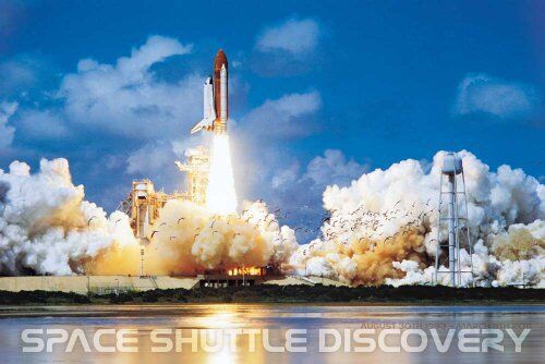 Empire 536 310 Formazione Istruzione Astronave Shuttle Discovery lanciare manifesti educativo Poster Maxi Poster Versione in Lingua Inglese Dimensioni 91.5 x 61 cm