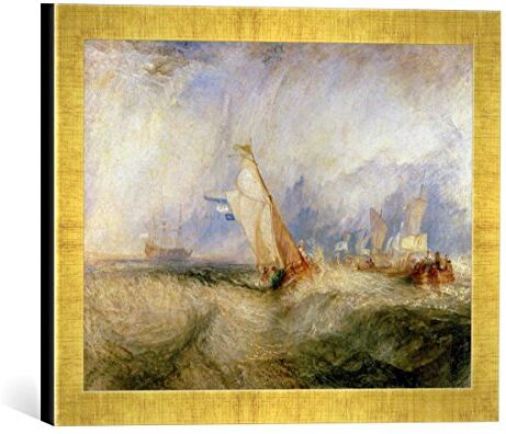 kunst für alle 'IMMAGINE incorniciata di Joseph Mallord William Turner "Van Tromp Going About To Please His Masters 1844 – Ships at Sea Getting a good wetting, from vide Lives of the Dutch Painters,, stampata, 40 x 30 cm, nel quadro immagini fatti a mano 