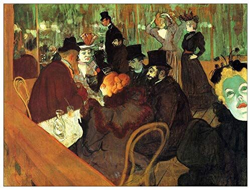 ArtPlaza Toulouse-Lautrec-in The Moulin Rouge Pannello Decorativo, Legno MDF, Multicolore, 80x60 Cm