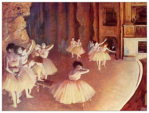 ArtPlaza Degas Edgar Dress rehearsal of the ballet on the stage Decorative Panel, Wood MDF, Multicolour, 80x60 Cm