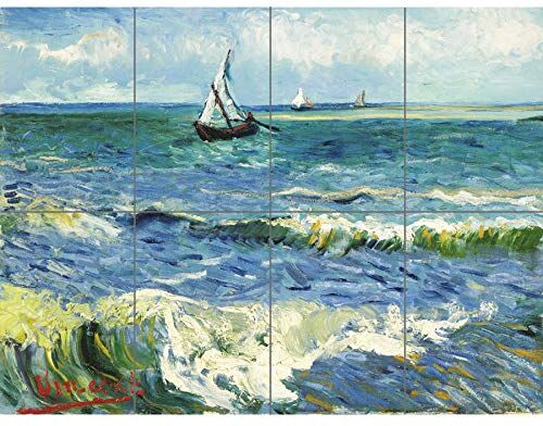 Artery8 Vincent Van Gogh Zeegezicht Bij Les Saintes Maries De La Mer XL Giant Panel Poster (8 Sections) Santo Manifesto