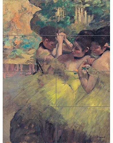 Artery8 Degas Yellow Dancers In Wings Impressionist Painting XL Giant Panel Poster (8 Sections) Giallo Ballerino Pittura Manifesto