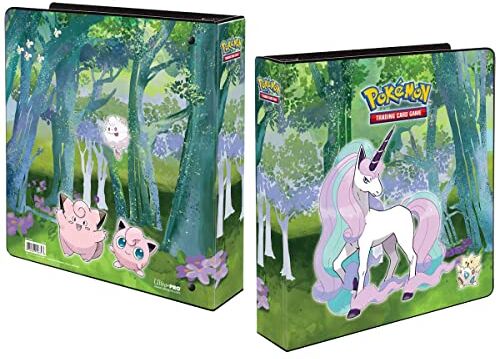 Ultra Pro Gallery Series Enchanted Glade 2" Album for Pokemon Protect Your Gaming Cards In a Vibrant Full-Art Cover Binder While On The Move and Always Be Ready For Battle