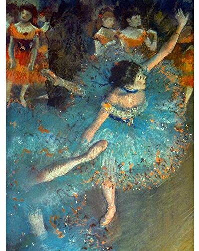 Wee Blue Coo Degas Dancer Old Master Painting Art Print Poster Wall Decor 12X16 Inch