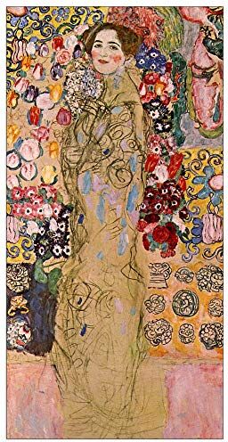 ArtPlaza Klimt Gustav Portrait of Maria Munk Decorative Panel, Wood MDF, Multicolour, 50x100 Cm