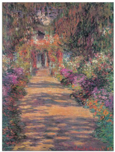 Artopweb MONET Une Allée Du Jardin De Monet, Giverny Decorative Panel, Wood MDF, Multicolour, 60x80 Cm