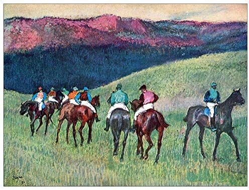 ArtPlaza Degas Edgar Horse racing -The training Decorative Panel, Wood MDF, Multicolour, 80x60 Cm