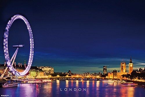 empireposter Poster di Londra Eye Thames, Inghilterra, 91,5 x 61 cm, Carta, Colorato, 91.5 x 61 x 0.14 cm