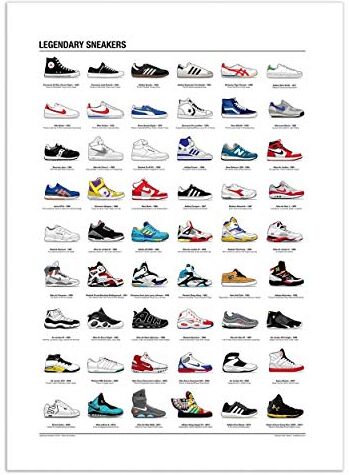 Wall Editions Art-Poster 50 x 70 cm Legendary Sneakers Olivier Bourdereau