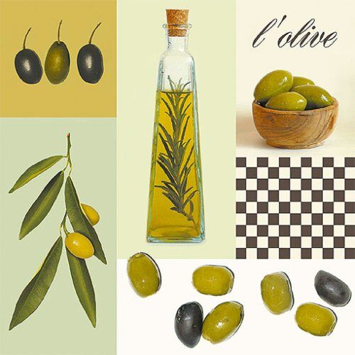 EuroGraphics B – un1008 Ute Nuhn, Olive oil 29 x 29 cm, decorativo, scatola quadro (non richiede einrahmung)
