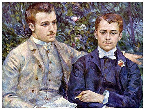 ArtPlaza Renoir Pierre-Auguste Portrait of Charles and George Decorative Panel, Wood MDF, Multicolour, 80x60 Cm
