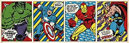 Grupo Erik Editores porta – Poster con motivo Marvel Comics Triptico, 53 x 158 cm