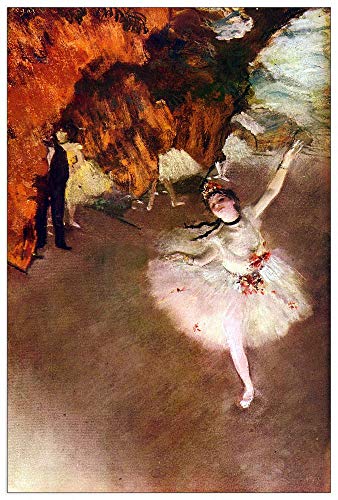 ArtPlaza Degas Edgar Prima Ballerina Decorative Panel, Wood MDF, Multicolour, 60x90 Cm