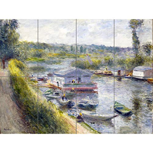 Artery8 Renoir Washhouse Boat At Basmeudon C1874 Painting XL Giant Panel Poster (8 Sections) Barca Pittura Manifesto