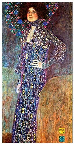 ArtPlaza Klimt Gustav Portrait of Emily Floge Decorative Panel, Wood MDF, Multicolour, 50x100 Cm