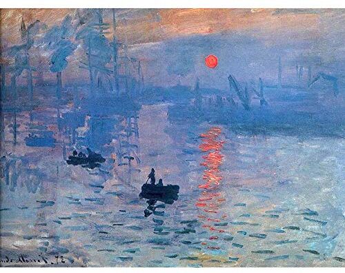 Wee Blue Coo Claude Monet Impression Sunrise Old Master Painting Art Print Poster Wall Decor 12X16 Inch