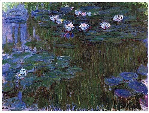 ArtPlaza Monet Claude Water Lillies II Decorative Panel, Wood MDF, Multicolour, 80x60 Cm