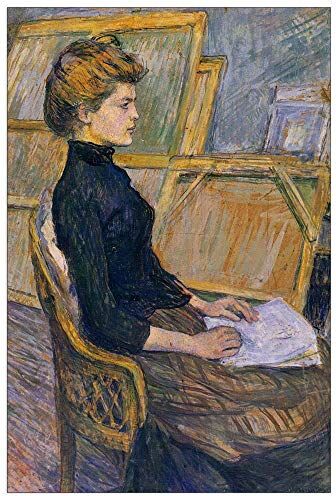 ArtPlaza Toulouse-Lautrec Helene Vary in the study Decorative Panel, Wood MDF, Multicolour, 90x135 Cm