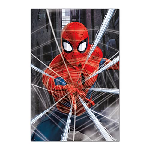 Grupo Erik : Poster Spider-Man Gotcha   Poster da parete Spider-Man, 61x91,5cm, carta lucida   Poster da muro, incorniciabile, decorazione marvel   Poster Comics, Poster Supereroi, Poster Uomoragno