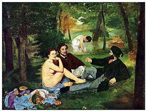 ArtPlaza Manet Édouard Luncheon on The Grass 1863 Decorative Panel, Wood MDF, Multicolour, 120x90 Cm