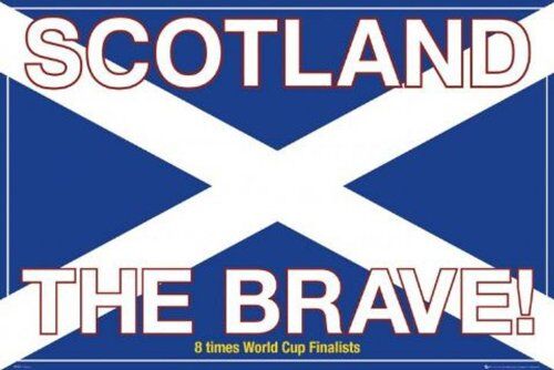 1art1 Empire  Calcio – Scotland The Brave Calcio Poster Poster – 91,5 x 61 cm