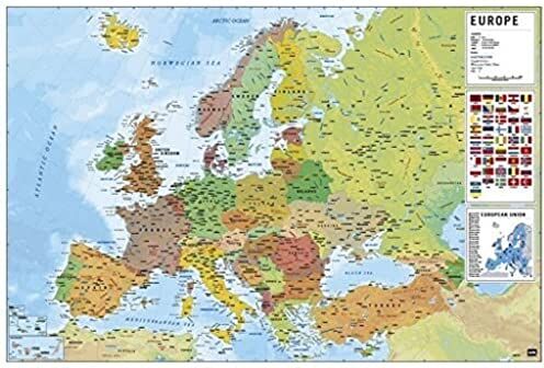 Grupo Erik Editores Europe Map – Poster, 61 x 91.5 cm